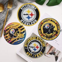 Load image into Gallery viewer, Rugby Team 6pcs DIY Diamond Painting Coasters W/ Holder for Beginner Adult Gift
