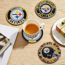 Load image into Gallery viewer, Rugby Team 6pcs DIY Diamond Painting Coasters W/ Holder for Beginner Adult Gift
