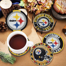 Load image into Gallery viewer, Rugby Team 6pcs DIY Diamond Painting Coasters W/ Holder for Beginner Adult Gift
