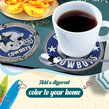 Load image into Gallery viewer, Rugby Team 6pcs DIY Diamond Painting Coasters W/ Holder for Beginner Adult Gift
