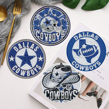 Load image into Gallery viewer, Rugby Team 6pcs DIY Diamond Painting Coasters W/ Holder for Beginner Adult Gift
