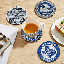 Load image into Gallery viewer, Rugby Team 6pcs DIY Diamond Painting Coasters W/ Holder for Beginner Adult Gift
