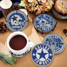 Load image into Gallery viewer, Rugby Team 6pcs DIY Diamond Painting Coasters W/ Holder for Beginner Adult Gift
