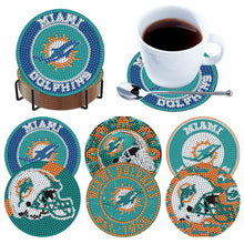 Load image into Gallery viewer, Rugby Team 6pcs DIY Diamond Painting Coasters W/ Holder for Beginner Adult Gift
