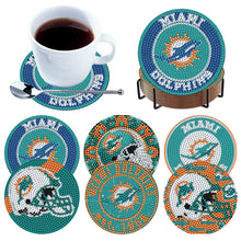 Load image into Gallery viewer, Rugby Team 6pcs DIY Diamond Painting Coasters W/ Holder for Beginner Adult Gift
