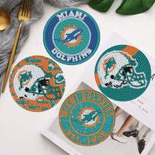 Load image into Gallery viewer, Rugby Team 6pcs DIY Diamond Painting Coasters W/ Holder for Beginner Adult Gift
