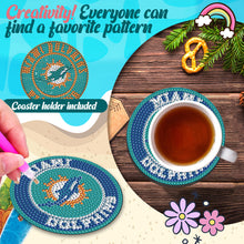 Load image into Gallery viewer, Rugby Team 6pcs DIY Diamond Painting Coasters W/ Holder for Beginner Adult Gift
