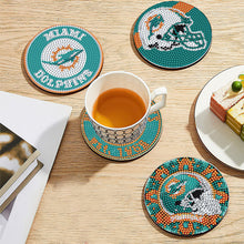Load image into Gallery viewer, Rugby Team 6pcs DIY Diamond Painting Coasters W/ Holder for Beginner Adult Gift
