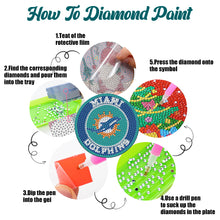 Load image into Gallery viewer, Rugby Team 6pcs DIY Diamond Painting Coasters W/ Holder for Beginner Adult Gift
