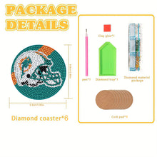 Load image into Gallery viewer, Rugby Team 6pcs DIY Diamond Painting Coasters W/ Holder for Beginner Adult Gift
