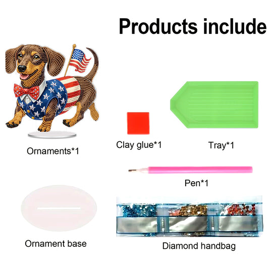 Independence Day Diamond Painting Tabletop Ornaments Kit Patriotic Centerpieces