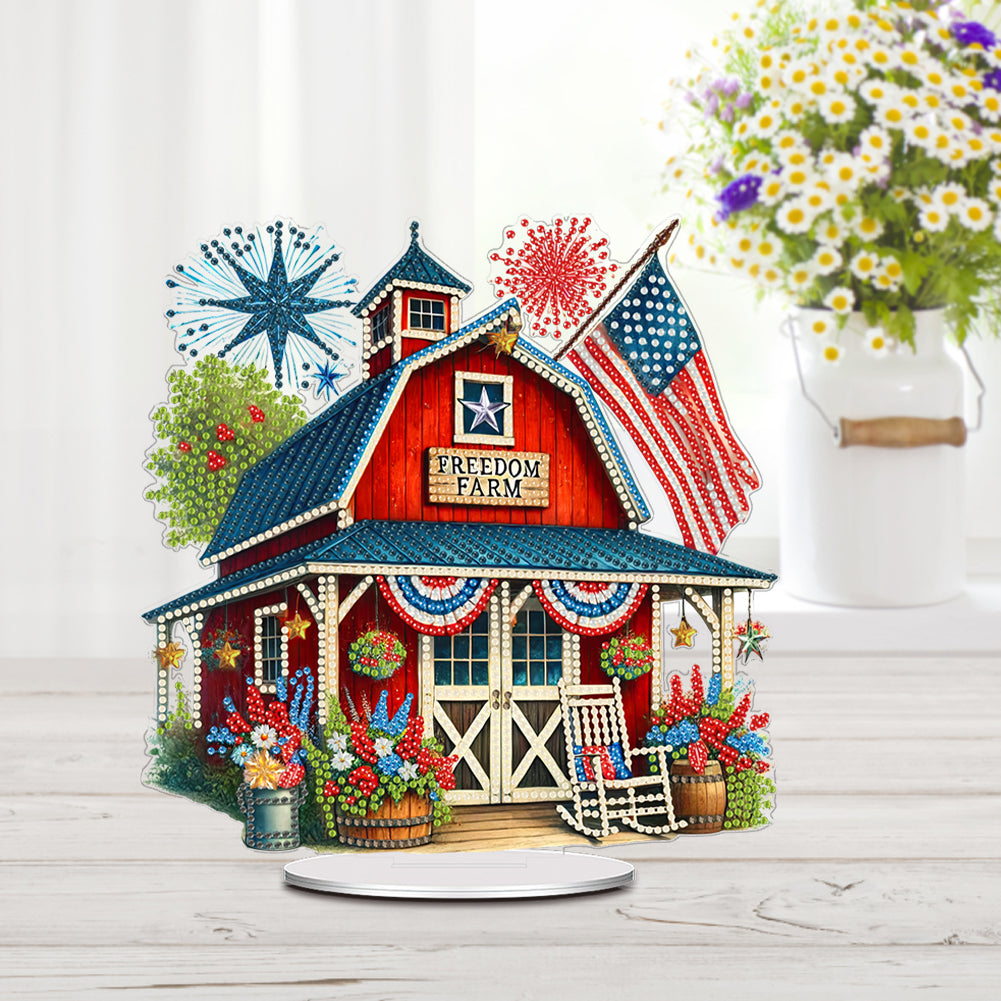 Independence Day Diamond Painting Tabletop Ornaments Kit Patriotic Centerpieces