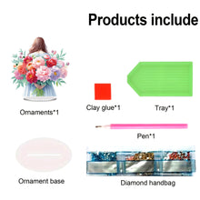 Load image into Gallery viewer, Acrylic Special Shape Flower Table Top Diamond Painting Ornament Kits Home Decor
