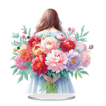 Load image into Gallery viewer, Acrylic Special Shape Flower Table Top Diamond Painting Ornament Kits Home Decor
