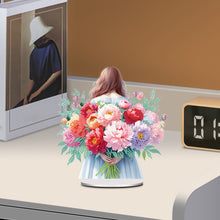 Load image into Gallery viewer, Acrylic Special Shape Flower Table Top Diamond Painting Ornament Kits Home Decor
