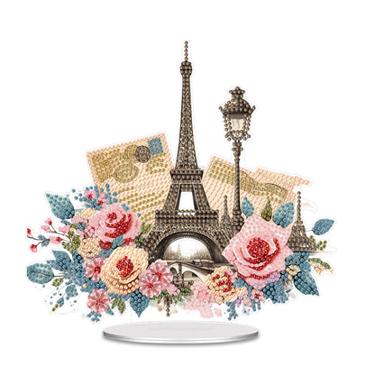 Acrylic Special Shape Flower Table Top Diamond Painting Ornament Kits Home Decor