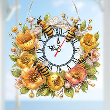 Load image into Gallery viewer, Acrylic Special Shape Daisy 5D Diamond Painting Clock Art Craft for Desktop Wall
