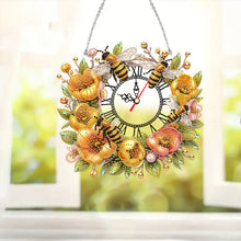 Load image into Gallery viewer, Acrylic Special Shape Daisy 5D Diamond Painting Clock Art Craft for Desktop Wall
