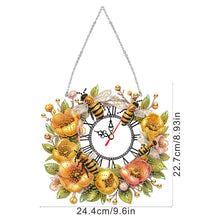 Load image into Gallery viewer, Acrylic Special Shape Daisy 5D Diamond Painting Clock Art Craft for Desktop Wall
