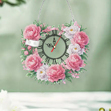 Load image into Gallery viewer, Acrylic Special Shape Daisy 5D Diamond Painting Clock Art Craft for Desktop Wall
