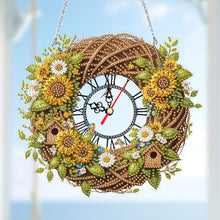 Load image into Gallery viewer, Acrylic Special Shape Daisy 5D Diamond Painting Clock Art Craft for Desktop Wall
