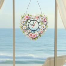Load image into Gallery viewer, Acrylic Special Shape Daisy 5D Diamond Painting Clock Art Craft for Desktop Wall

