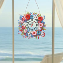 Load image into Gallery viewer, Acrylic Special Shape Daisy 5D Diamond Painting Clock Art Craft for Desktop Wall
