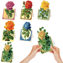 Load image into Gallery viewer, 6pcs Rose Diamond Painting Greeting Cards Handmade Diamond Art Cards for Adults
