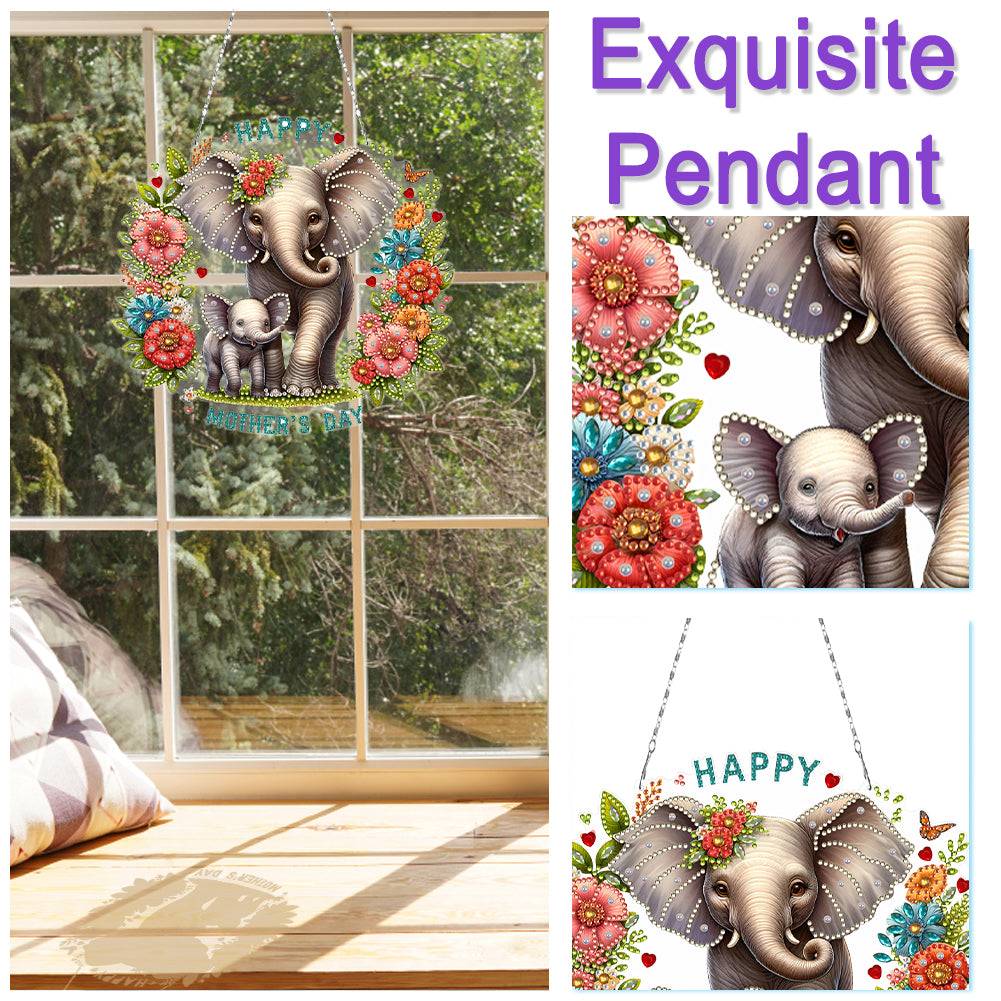 Bear DIY Diamond Art Pendant Kit Diamond Painting Hanging Pendant for Art Crafts