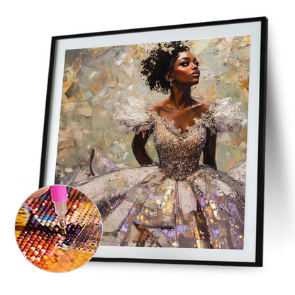 Diamond Painting - Full Round - Black Woman (40*40CM)