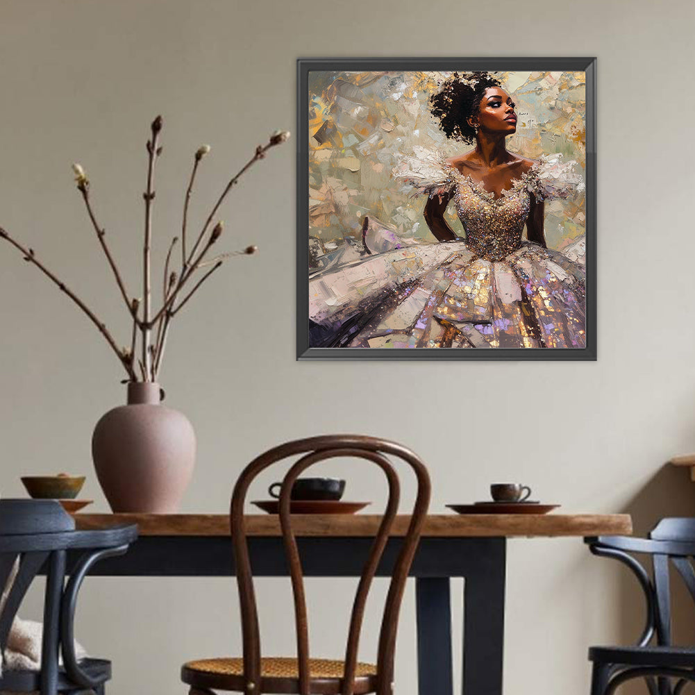 Diamond Painting - Full Round - Black Woman (40*40CM)