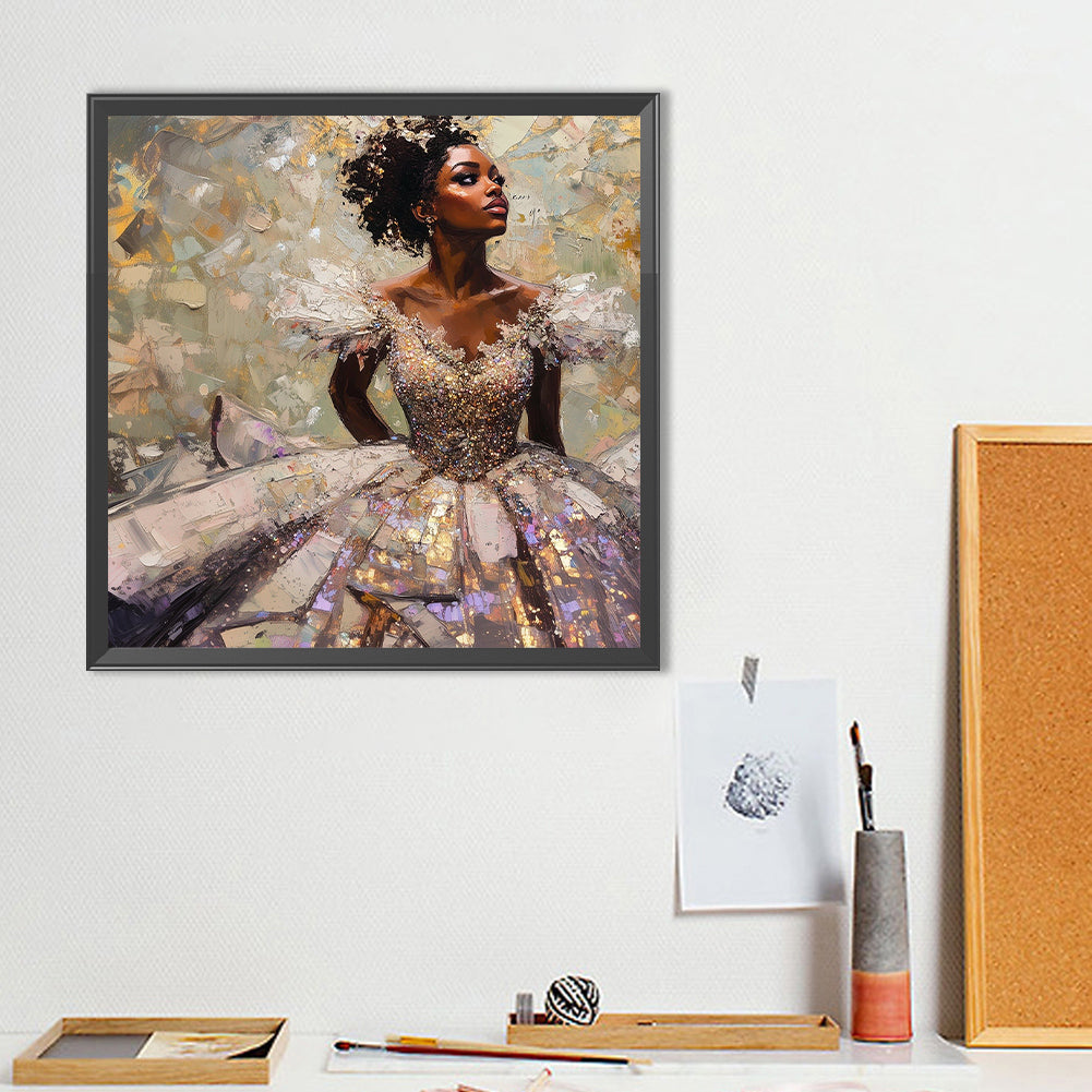 Diamond Painting - Full Round - Black Woman (40*40CM)