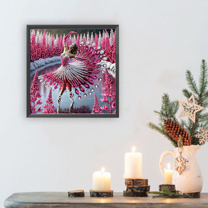 Diamond Painting - Partial Special Shaped - Dancing On Ice Girl (30*30CM)