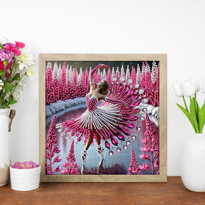 Diamond Painting - Partial Special Shaped - Dancing On Ice Girl (30*30CM)
