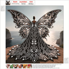 Load image into Gallery viewer, Diamond Painting - Partial Special Shaped - Angel Wings Girl (30*30CM)
