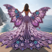 Load image into Gallery viewer, Diamond Painting - Partial Special Shaped - Angel Wings Girl (30*30CM)
