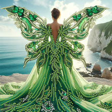 Load image into Gallery viewer, Diamond Painting - Partial Special Shaped - Angel Wings Girl (30*30CM)

