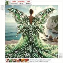 Load image into Gallery viewer, Diamond Painting - Partial Special Shaped - Angel Wings Girl (30*30CM)
