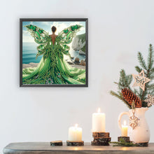 Load image into Gallery viewer, Diamond Painting - Partial Special Shaped - Angel Wings Girl (30*30CM)
