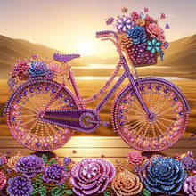 Load image into Gallery viewer, Diamond Painting - Partial Special Shaped - Flower Bicycle (30*30CM)
