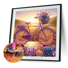 Load image into Gallery viewer, Diamond Painting - Partial Special Shaped - Flower Bicycle (30*30CM)
