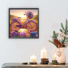 Load image into Gallery viewer, Diamond Painting - Partial Special Shaped - Flower Bicycle (30*30CM)
