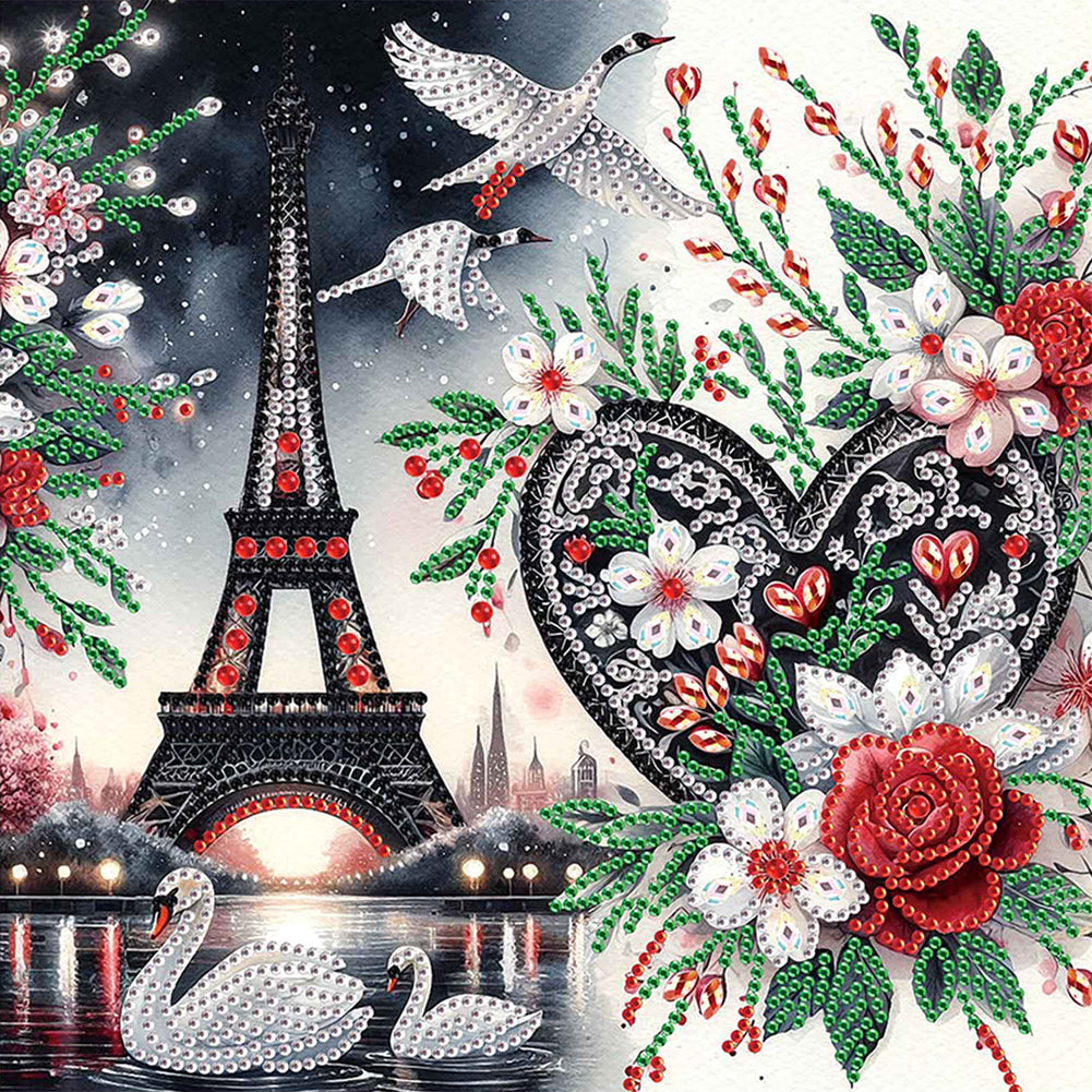 Diamond Painting - Partial Special Shaped - Eiffel Tower (30*30CM)