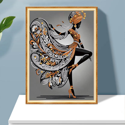 Diamond Painting - Partial Special Shaped - Black Girl (30*40CM)