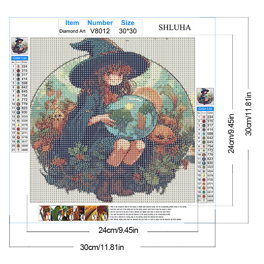 Diamond Painting - Full Round - Witch (30*30CM)