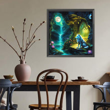Load image into Gallery viewer, Diamond Painting - Full Round - Luminous Fountain White Wolf (40*40CM)
