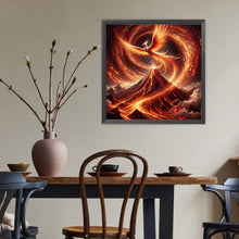Load image into Gallery viewer, Diamond Painting - Full Round - Phoenix On Fire (40*40CM)
