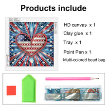 Load image into Gallery viewer, Diamond Painting - Partial Special Shaped - Independence Day Love (30*30CM)
