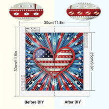 Load image into Gallery viewer, Diamond Painting - Partial Special Shaped - Independence Day Love (30*30CM)
