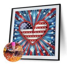 Load image into Gallery viewer, Diamond Painting - Partial Special Shaped - Independence Day Love (30*30CM)
